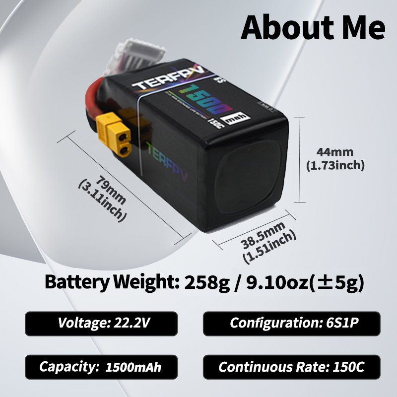 TERFPV Lipo Battery 6S 22.2V 1 - огляд і ціна Drone Battery 6S