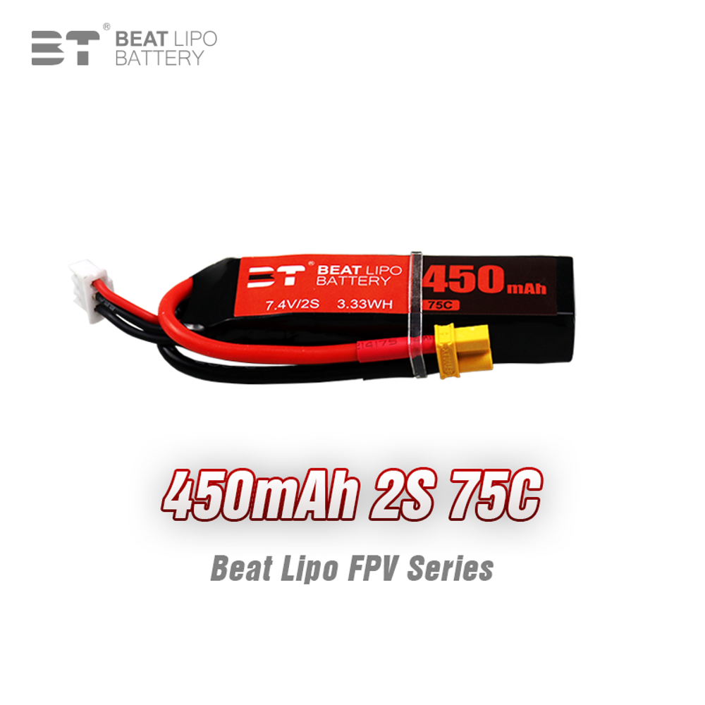 BEAT 2S 7.4V 450mAh 75C LiPo B - огляд і ціна Drone Battery Li-Ion