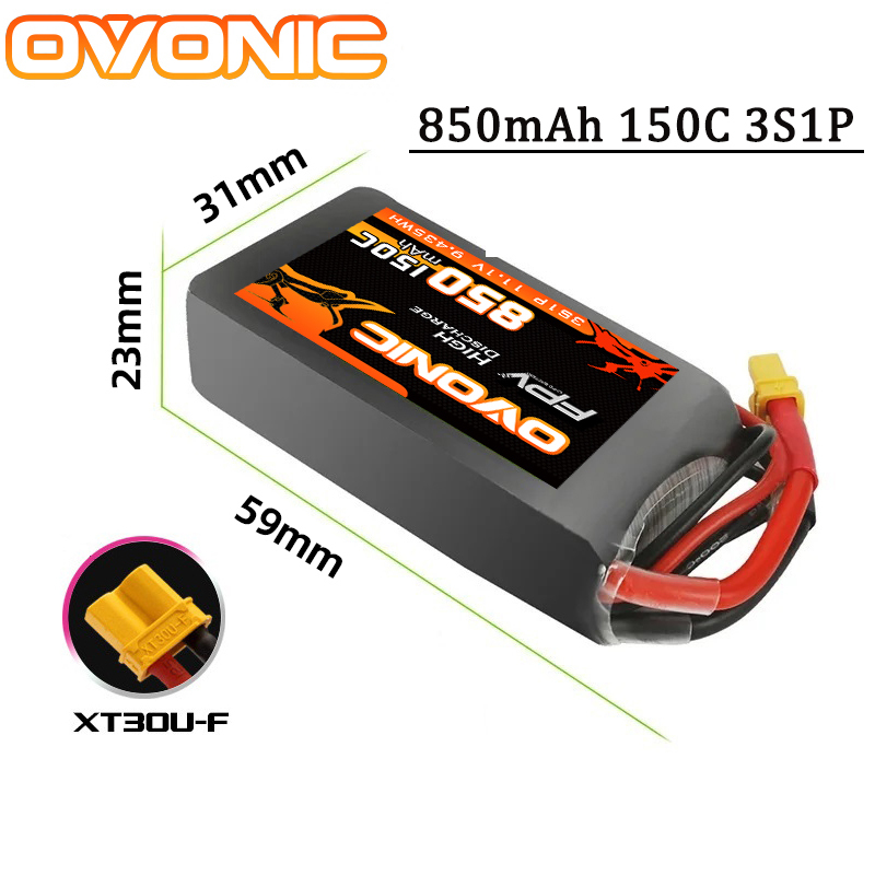 OVONIC 150C 850mAh Lipo Batter - огляд і ціна Drone Battery 4S