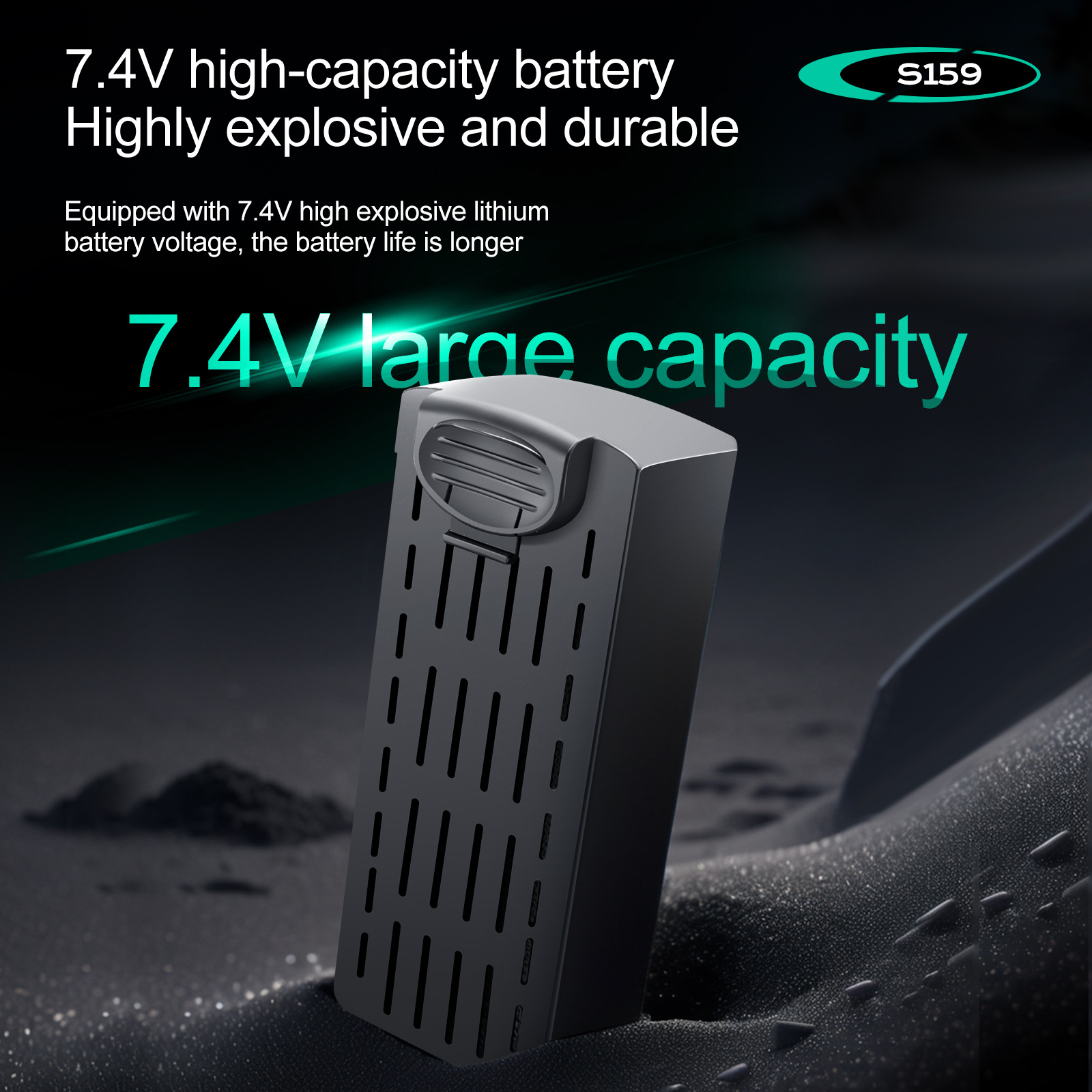 S159 Battery 7.4V 2200mAH S159 - огляд і ціна Drone Battery Li-Ion