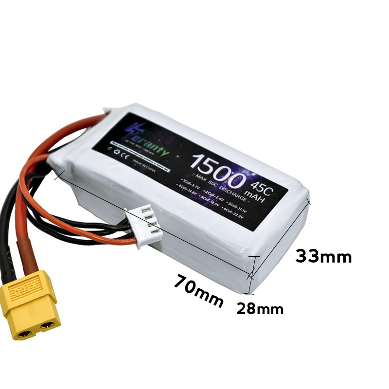 TERANTY 3s 45C 11.1V 1500mah L - огляд і ціна Drone Battery Li-Ion
