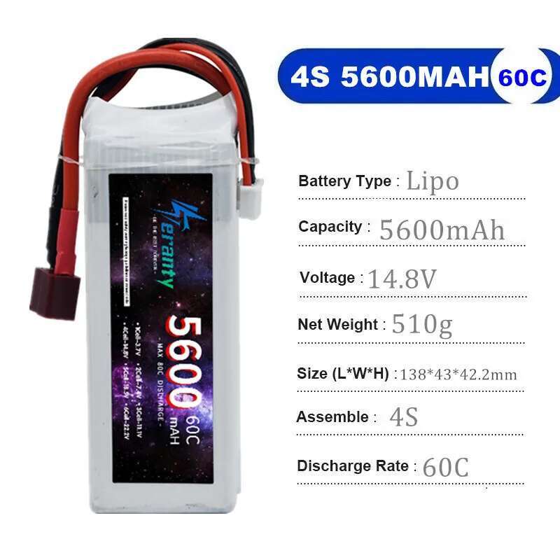 TERANTY 5600MAH 60C 2S 3S 4S 6 - огляд і ціна Drone Battery 6S
